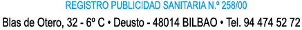Blas de Otero, 32 - 6 C BILBAO - Tel. 94 474 52 72