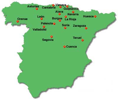 Mapa de areas de influencia