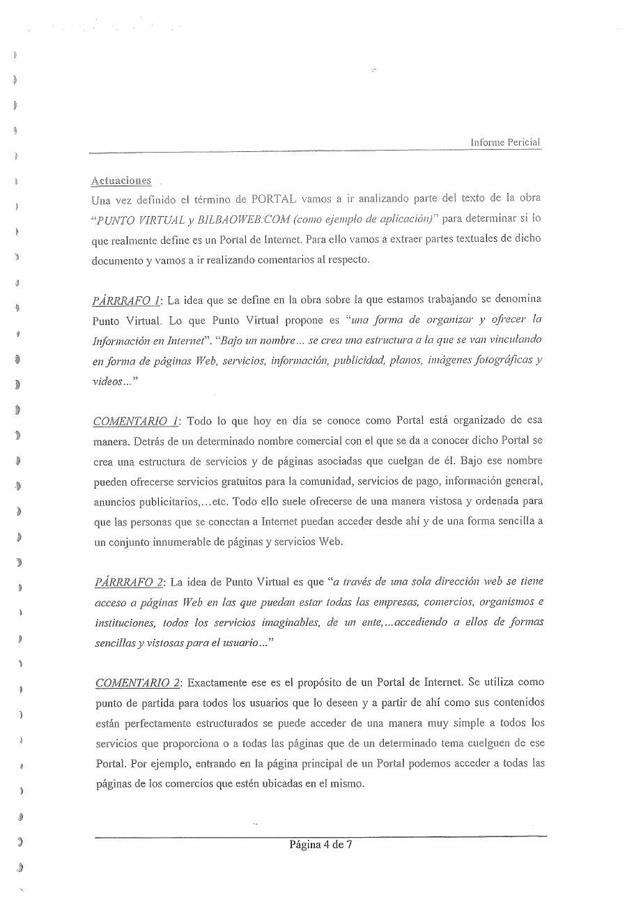Informe pericial del Portal de Internet (2002), página 5