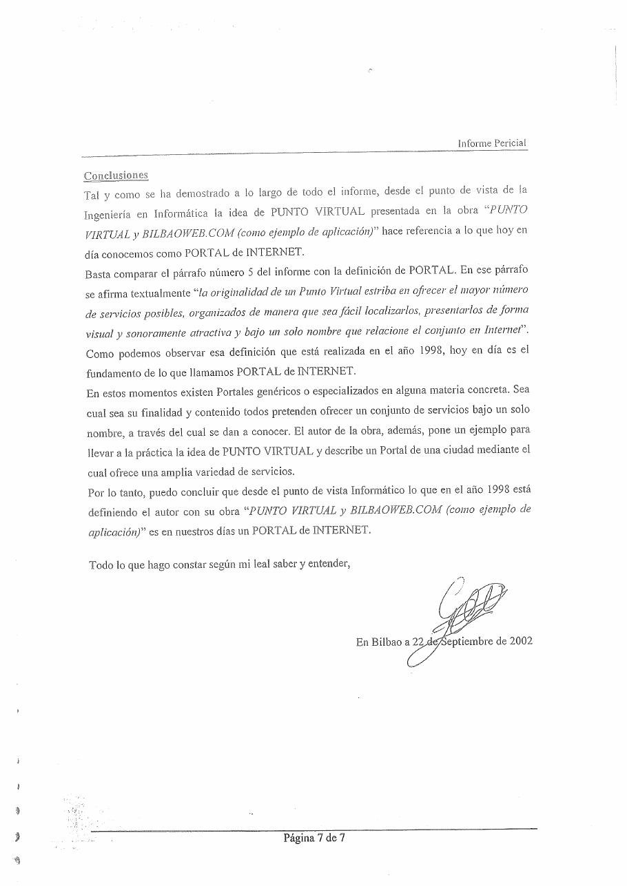 Informe pericial del Portal de Internet (2002), página 8