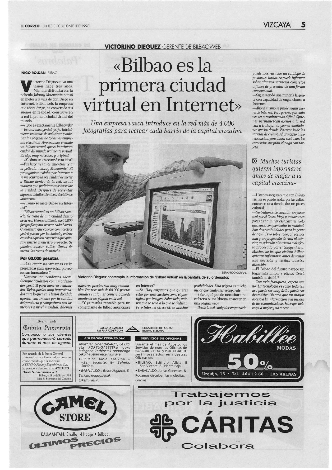 El Correo, 3 de agosto de 1998