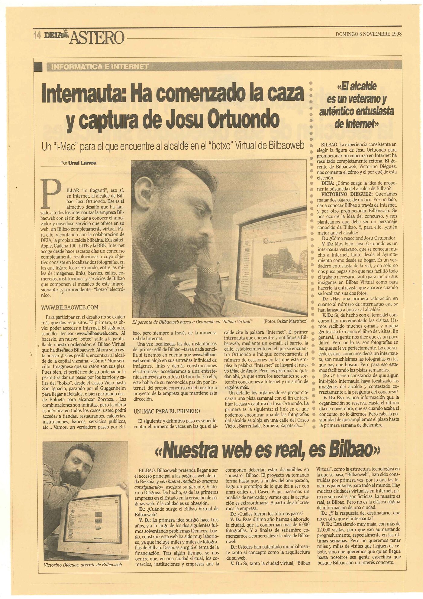 DEIA, 8 de noviembre de 1998