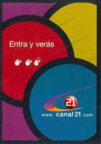 Portada del folleto de Canal 21