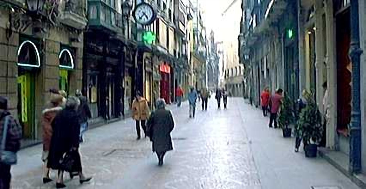Bidebarrieta desde la mitad hacia Santiago