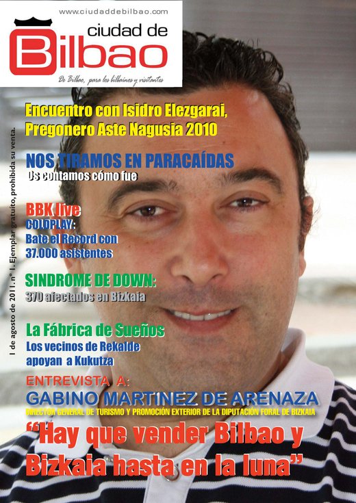 Portada del nº 1 de Ciudad de Bilbao y Bizkaia, 1 de agosto de 2011.