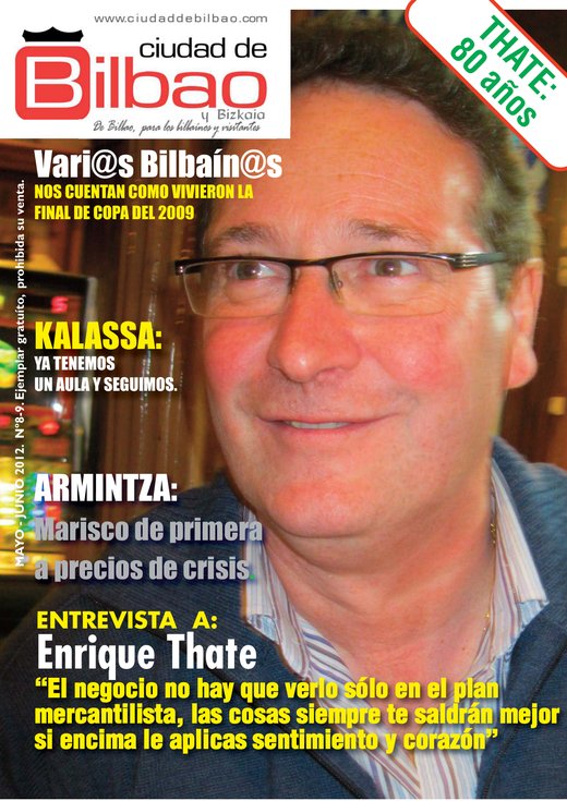 Portada del nº 8-9 de Ciudad de Bilbao y Bizkaia, mayo-junio de 2012.