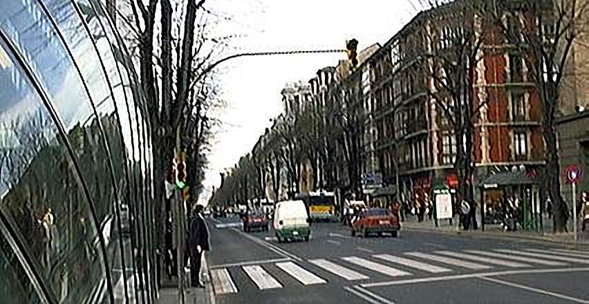 Gran Vía desde fosterito hacia Moyua